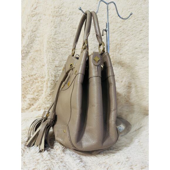 MCM Leather Bucket Sling Bag - Taupe - Picture 4 of 8